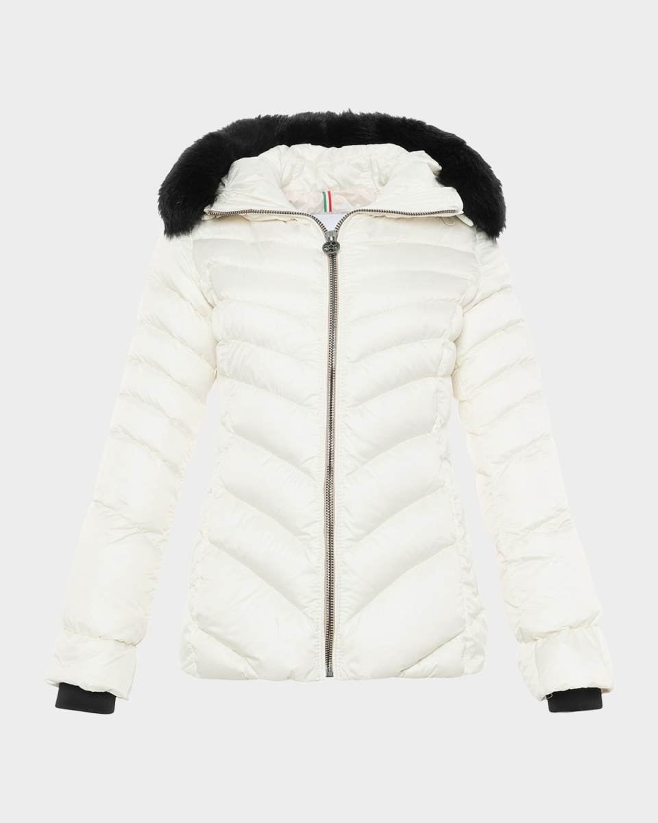 Down Apres-Ski Jacket with Detachable Toscana Lamb Hood Tri